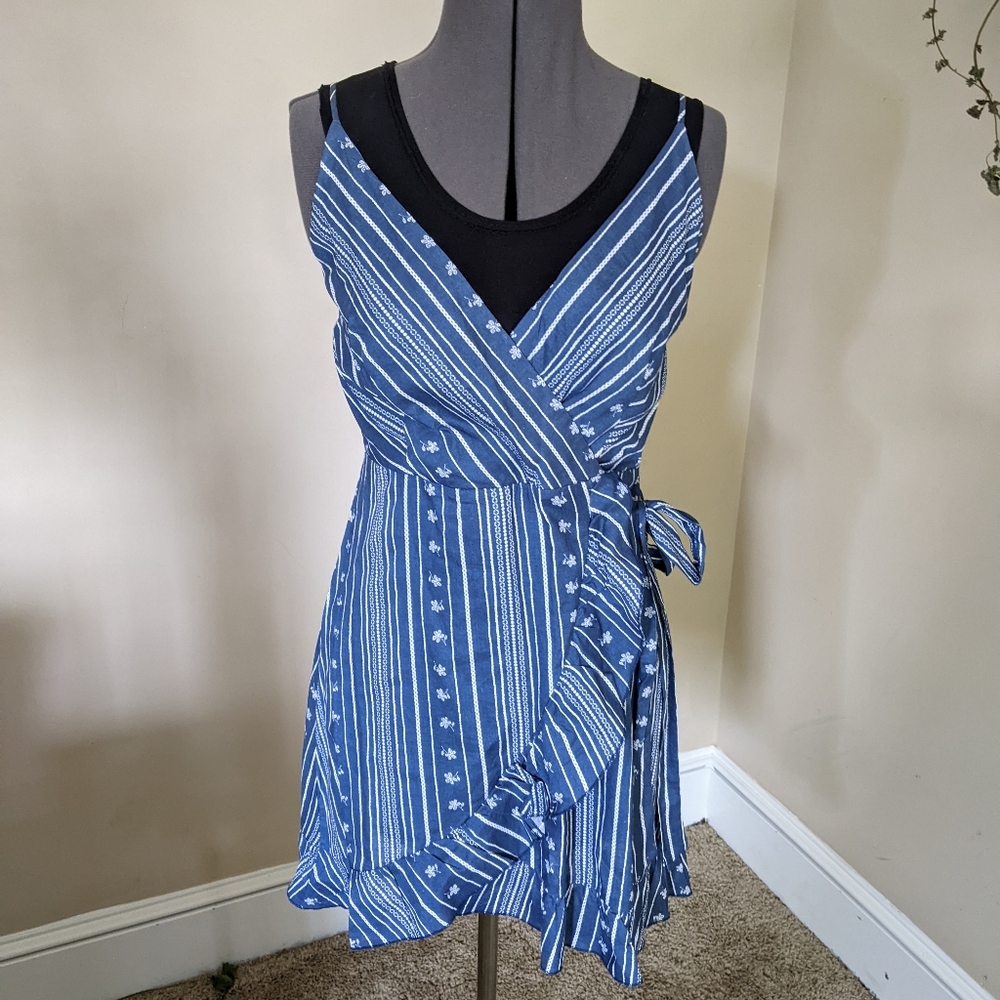 Altar'd state, blue, Linen, cotton, dress, medium